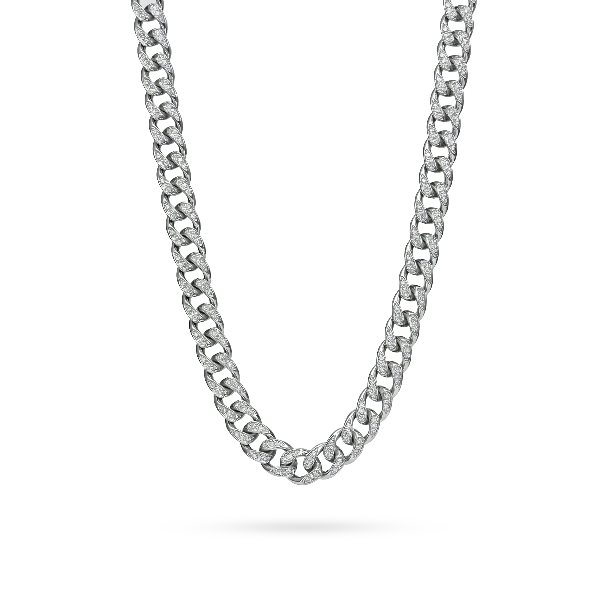 Women's Iced 10mm Teardrop Miami Cuban Chain