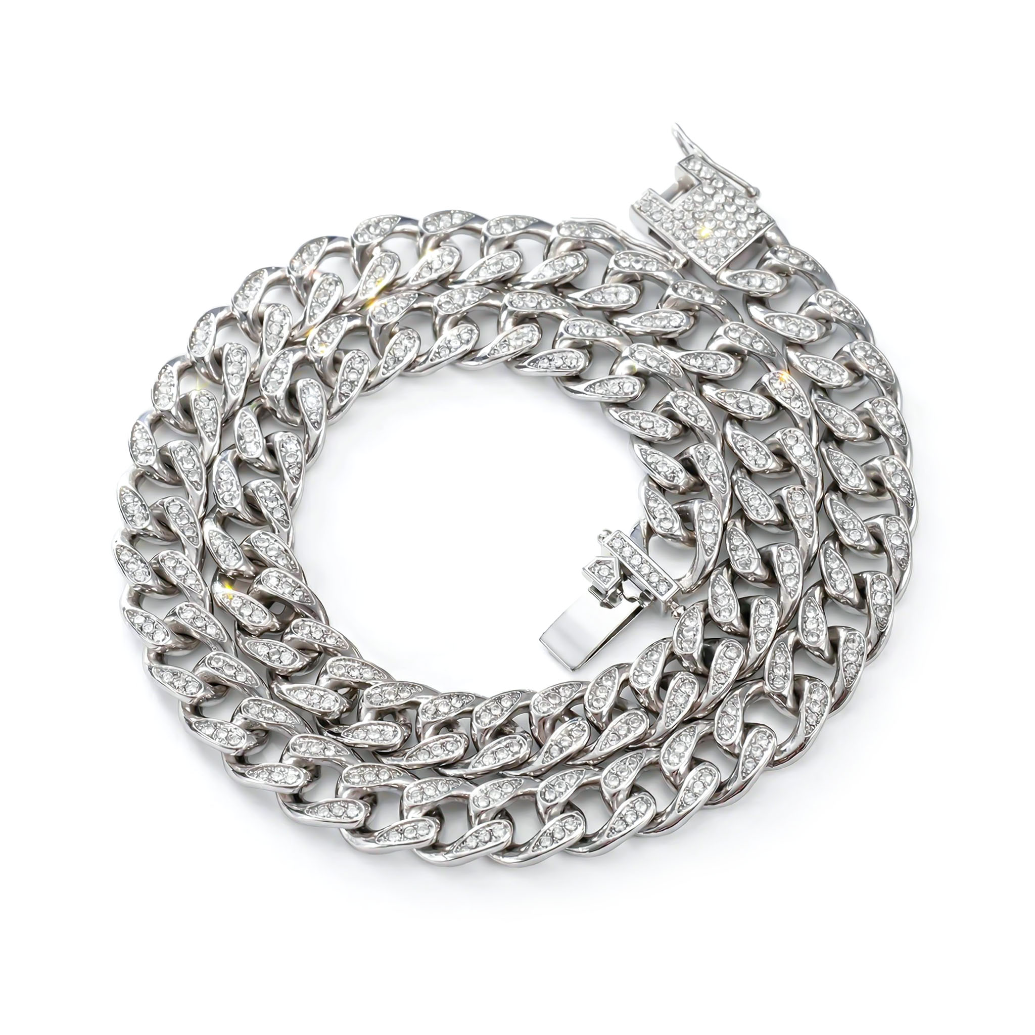 Women's Iced 10mm Teardrop Miami Cuban Chain