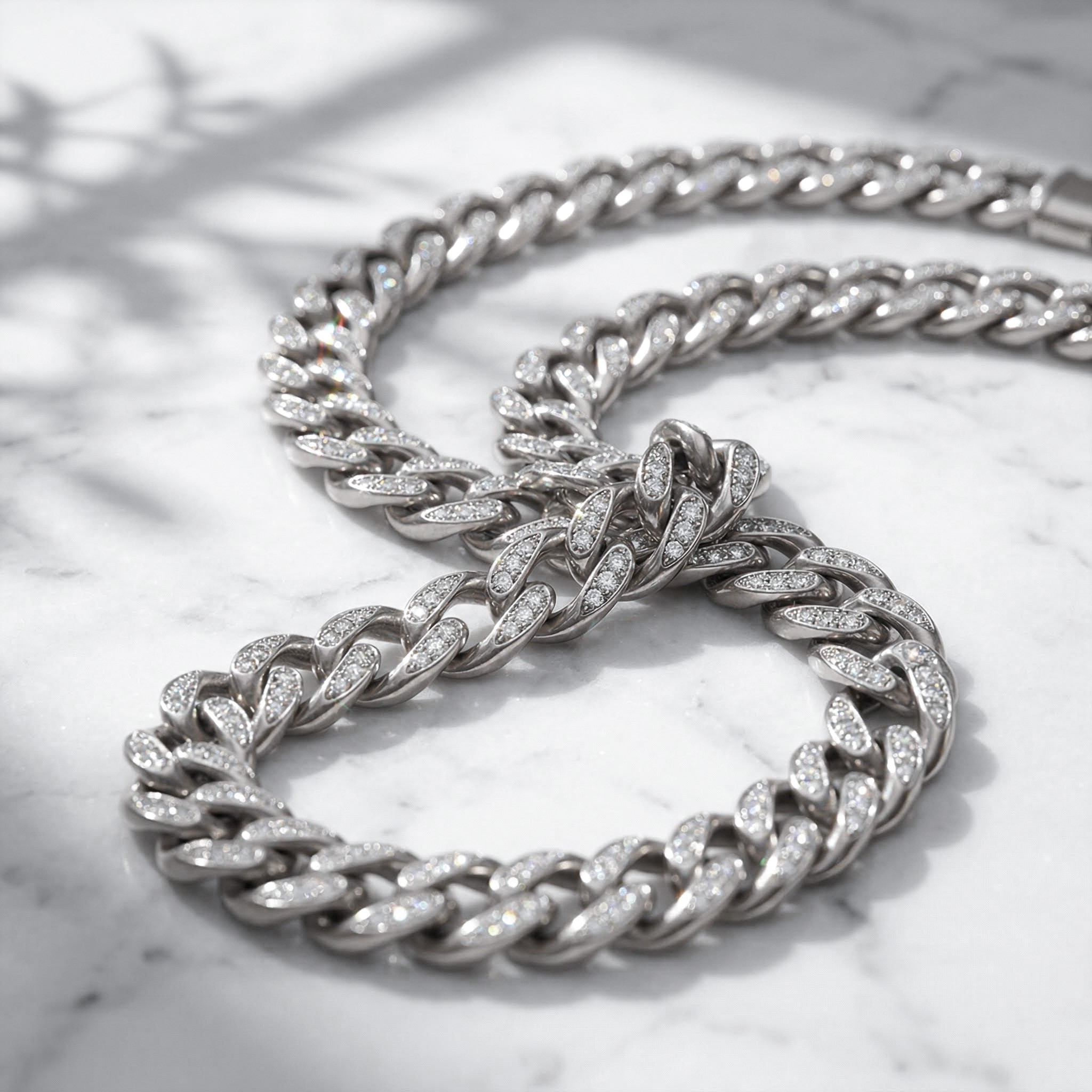 Women's Iced 10mm Teardrop Miami Cuban Chain