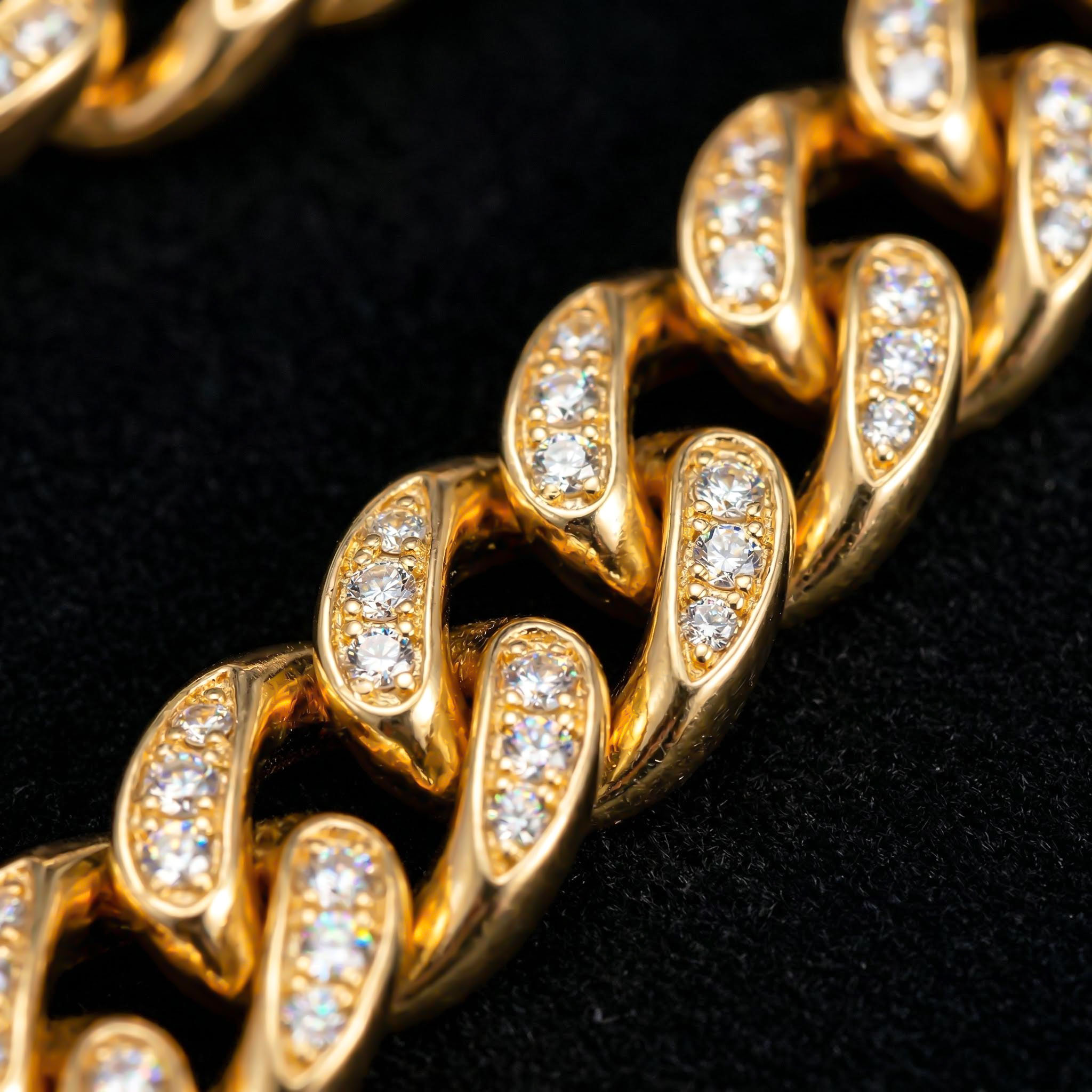 Women's Iced 10mm Teardrop Miami Cuban Chain