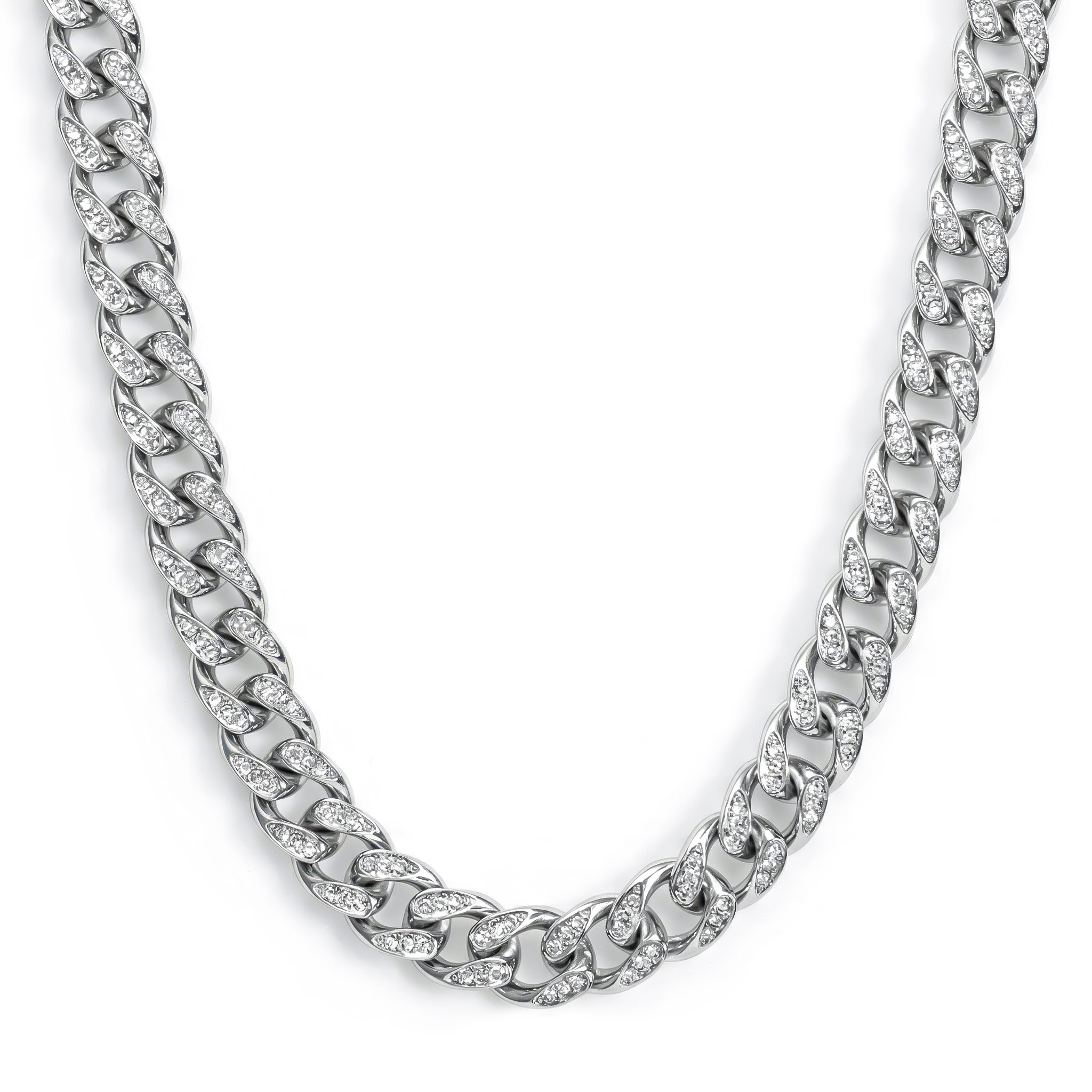 Women's Iced 10mm Teardrop Miami Cuban Chain