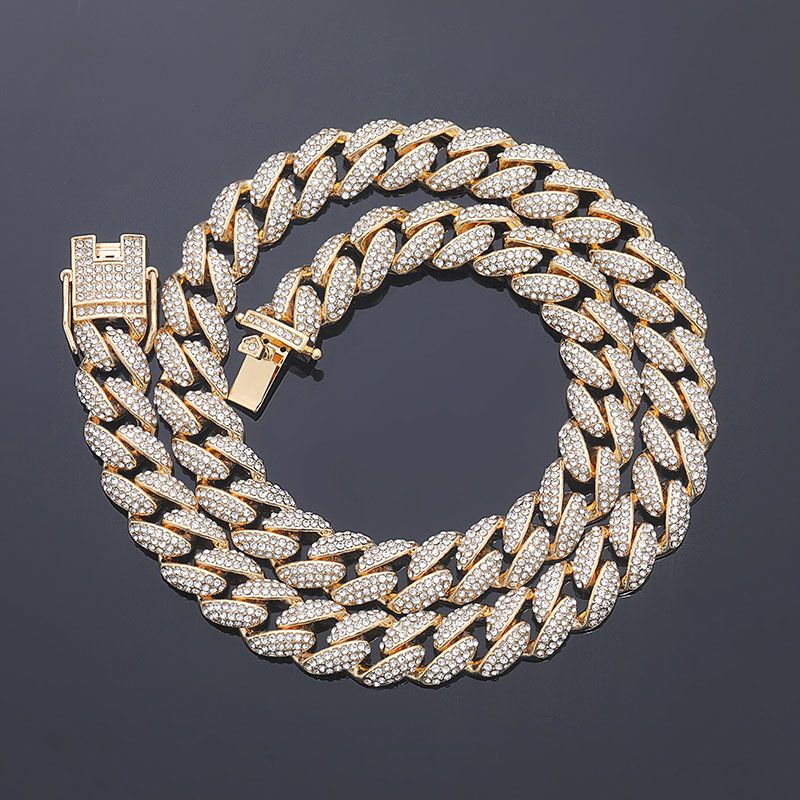 Women's 12mm Micro Paved Cuban Link Chain