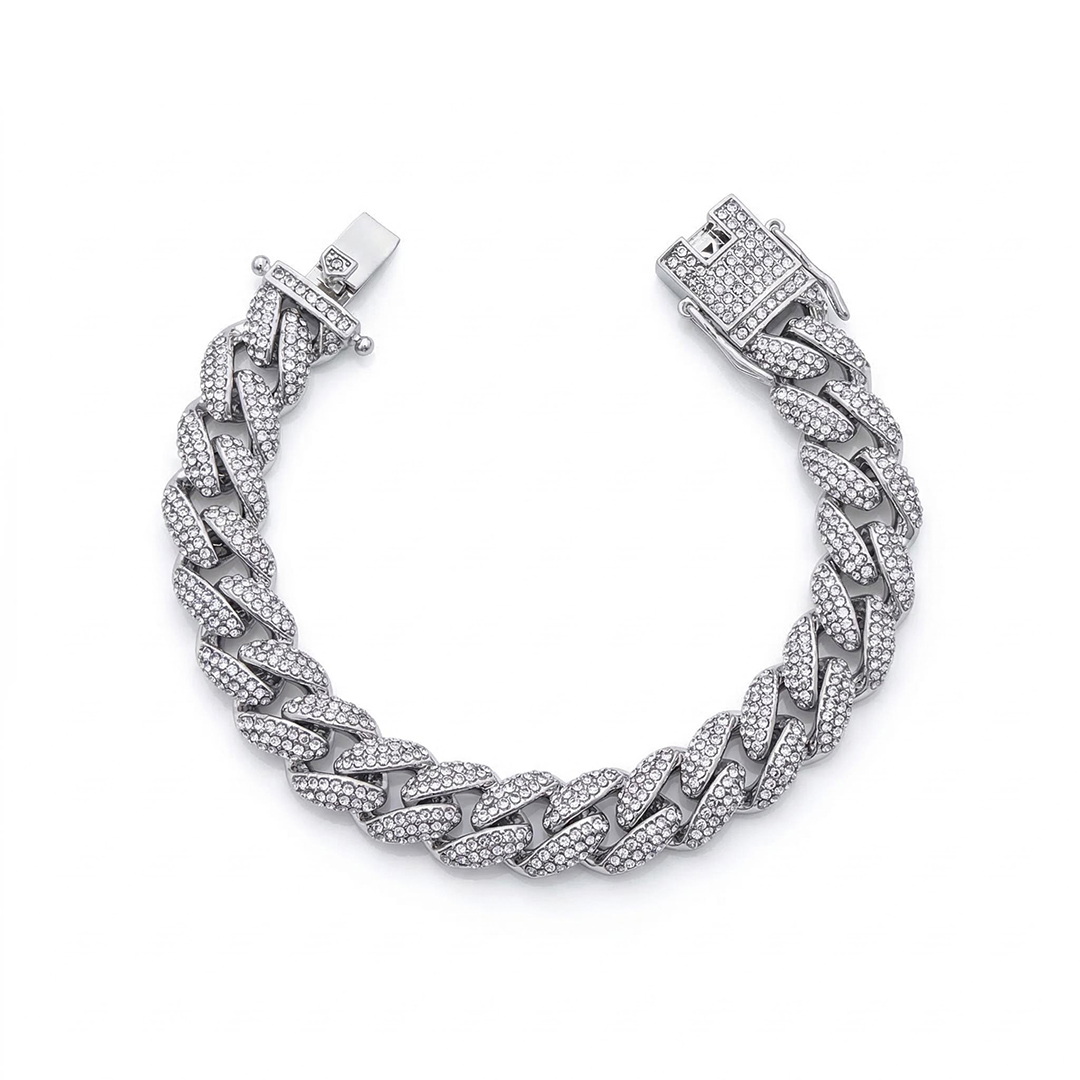 Women's 12mm Micro Paved Cuban Bracelet