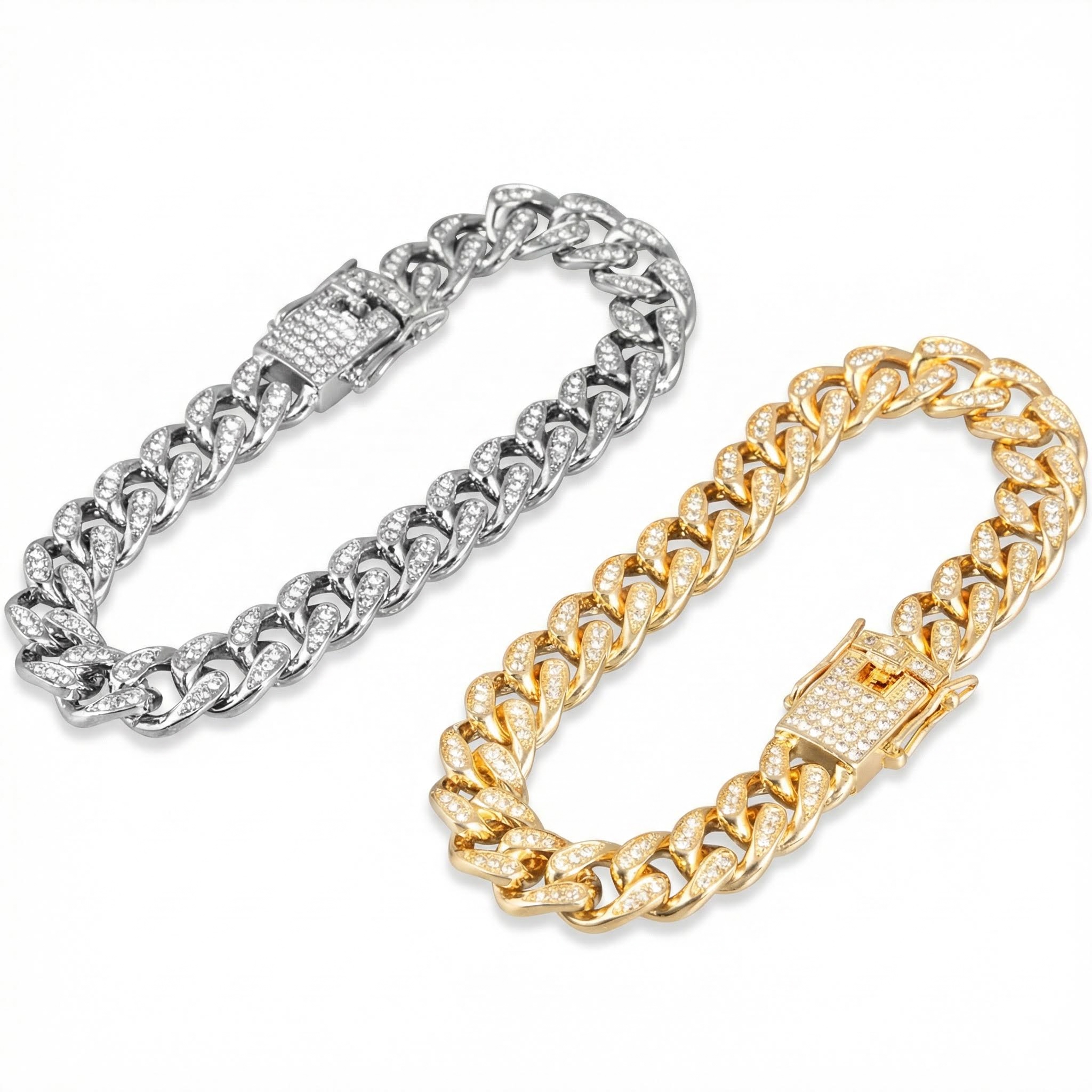 Women's Iced 10mm Teardrop Miami Cuban Bracelet