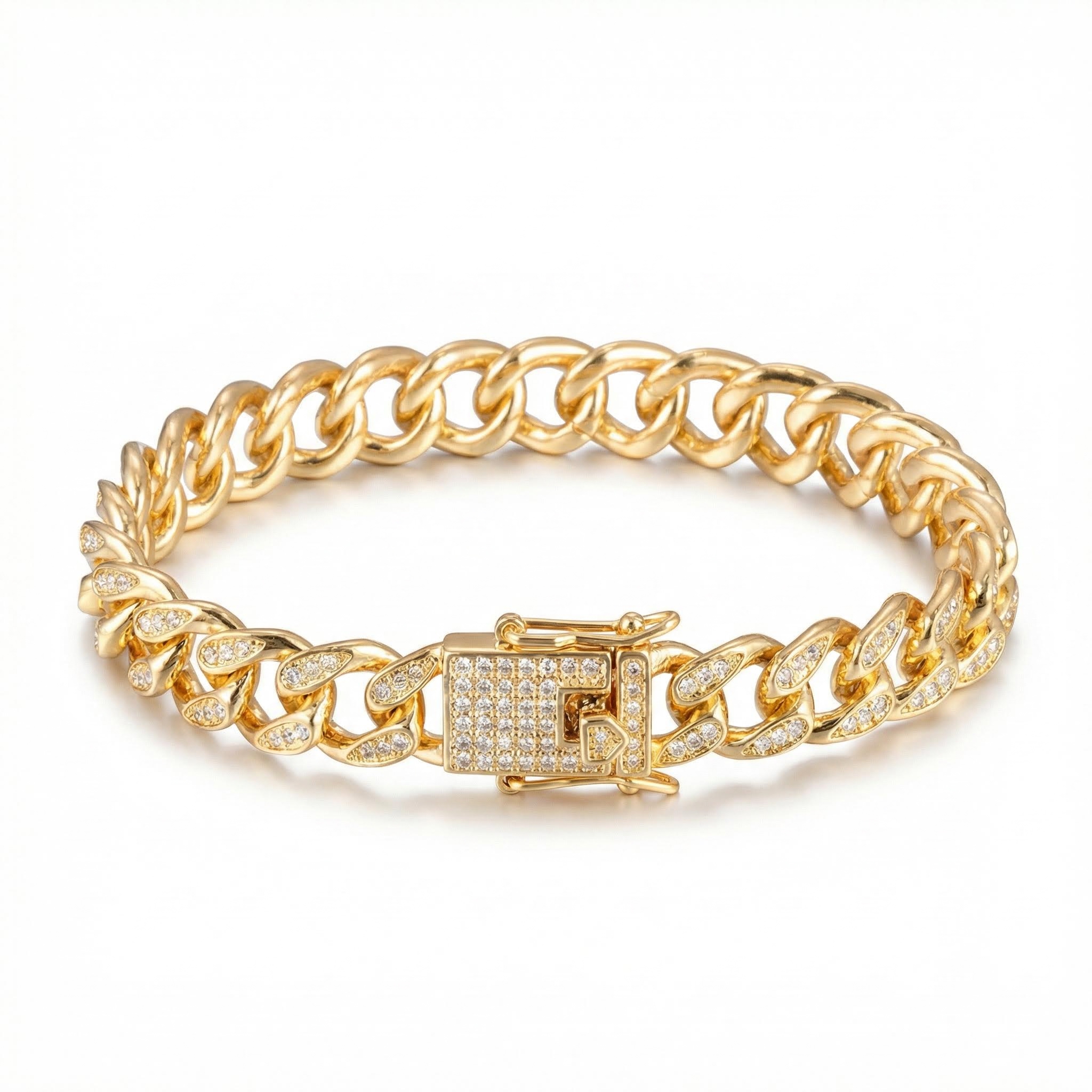 Women's Iced 10mm Teardrop Miami Cuban Bracelet