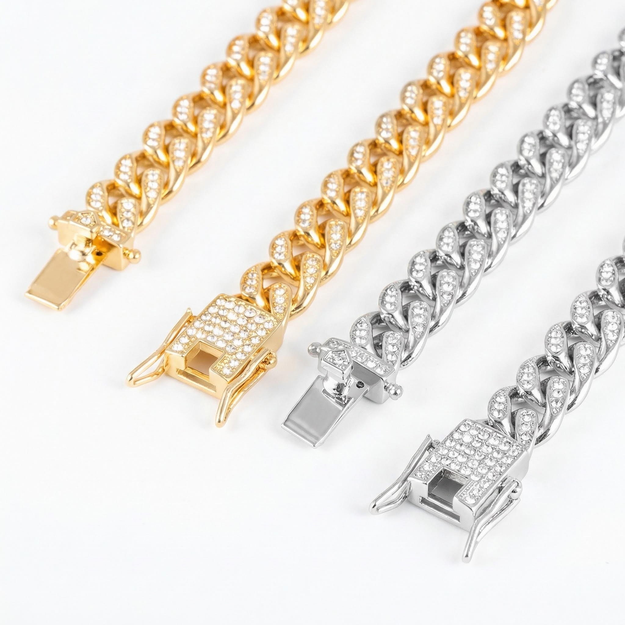 Women's Iced 10mm Teardrop Miami Cuban Bracelet