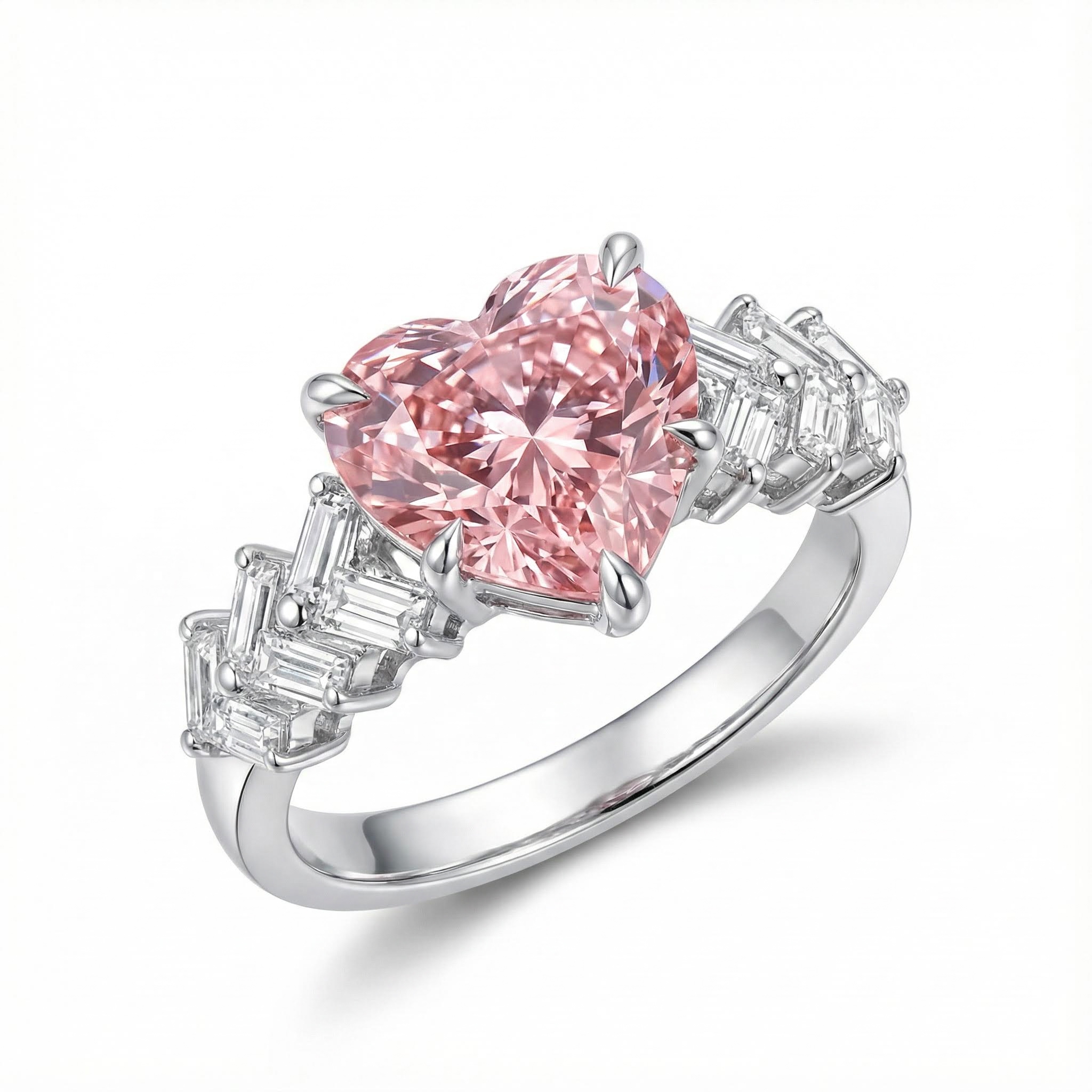 Pink Heart 3-Prong Engagement Ring Pink Heart 3-Prong Engagement Ring