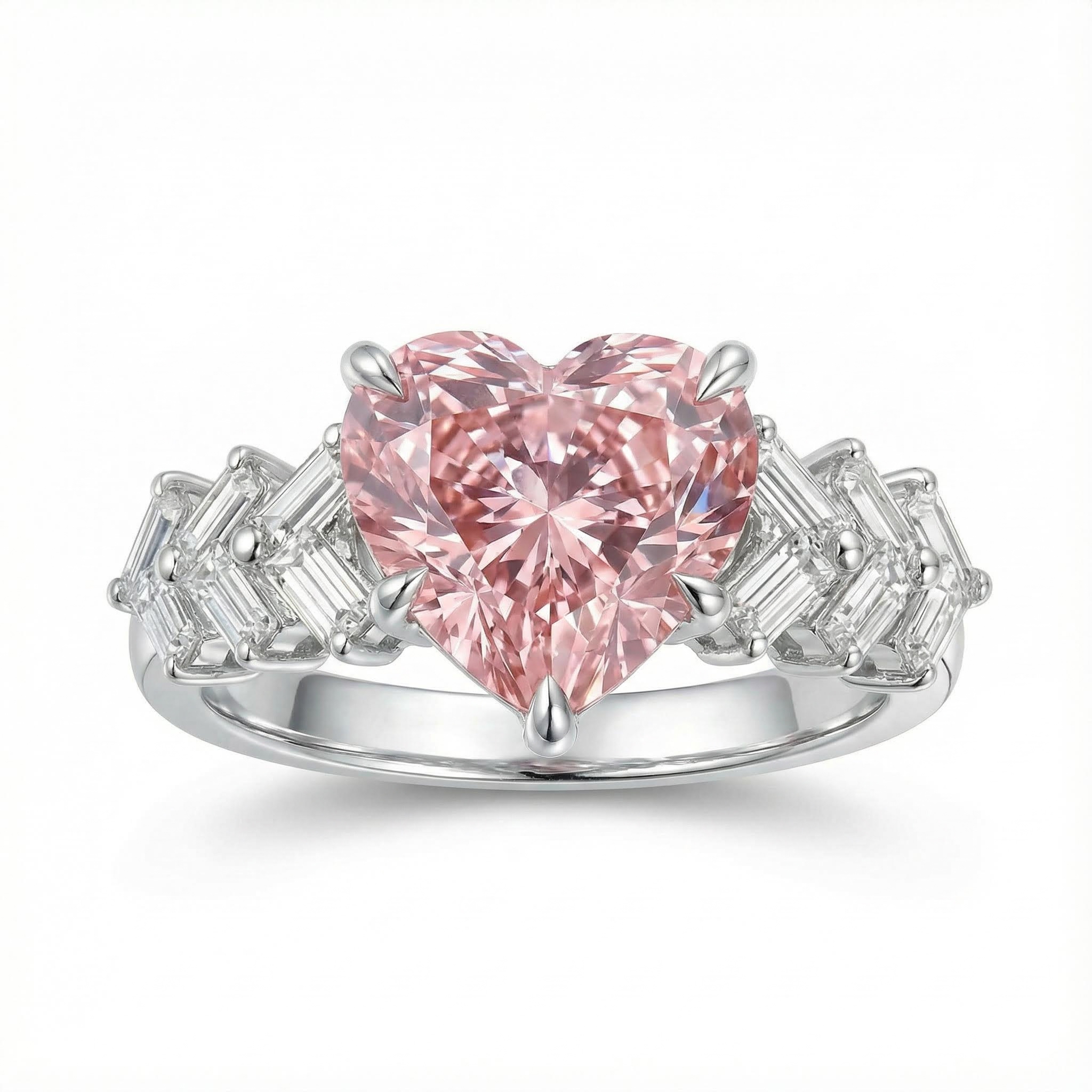 Pink Heart 3-Prong Engagement Ring Pink Heart 3-Prong Engagement Ring