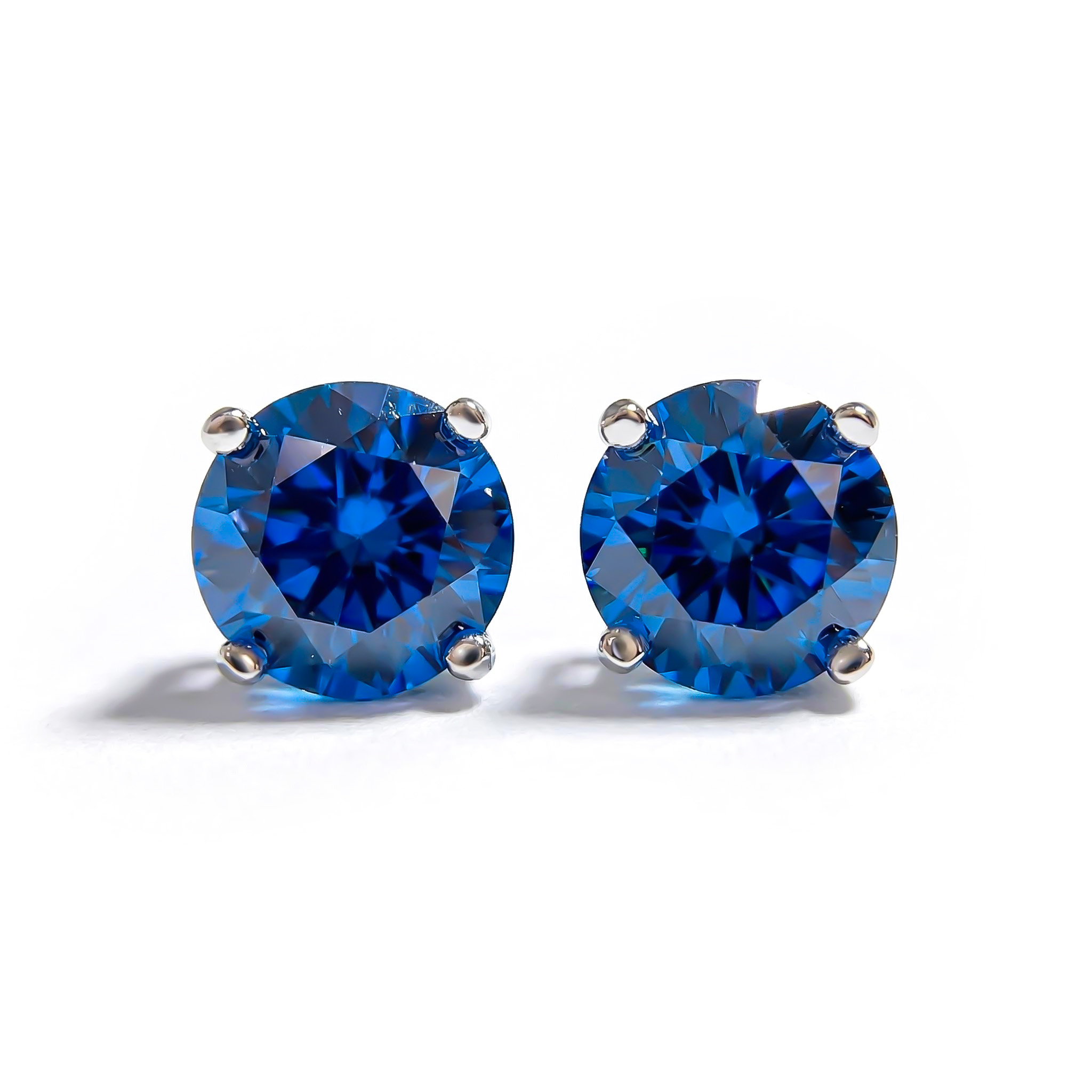  1 Ct Round Cut Stud Earrings
