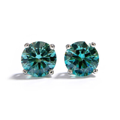  1 Ct Round Cut Stud Earrings