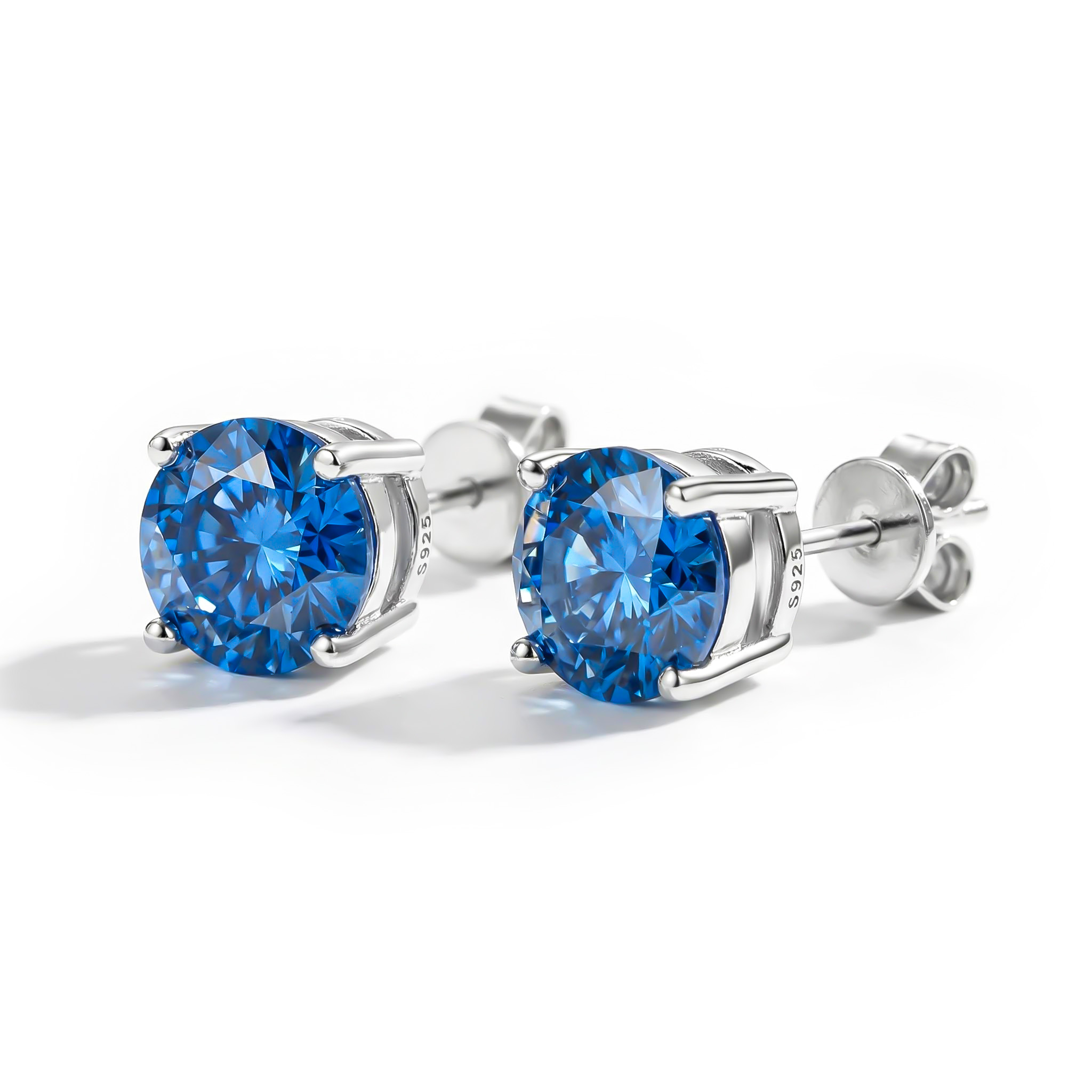  1 Ct Round Cut Stud Earrings