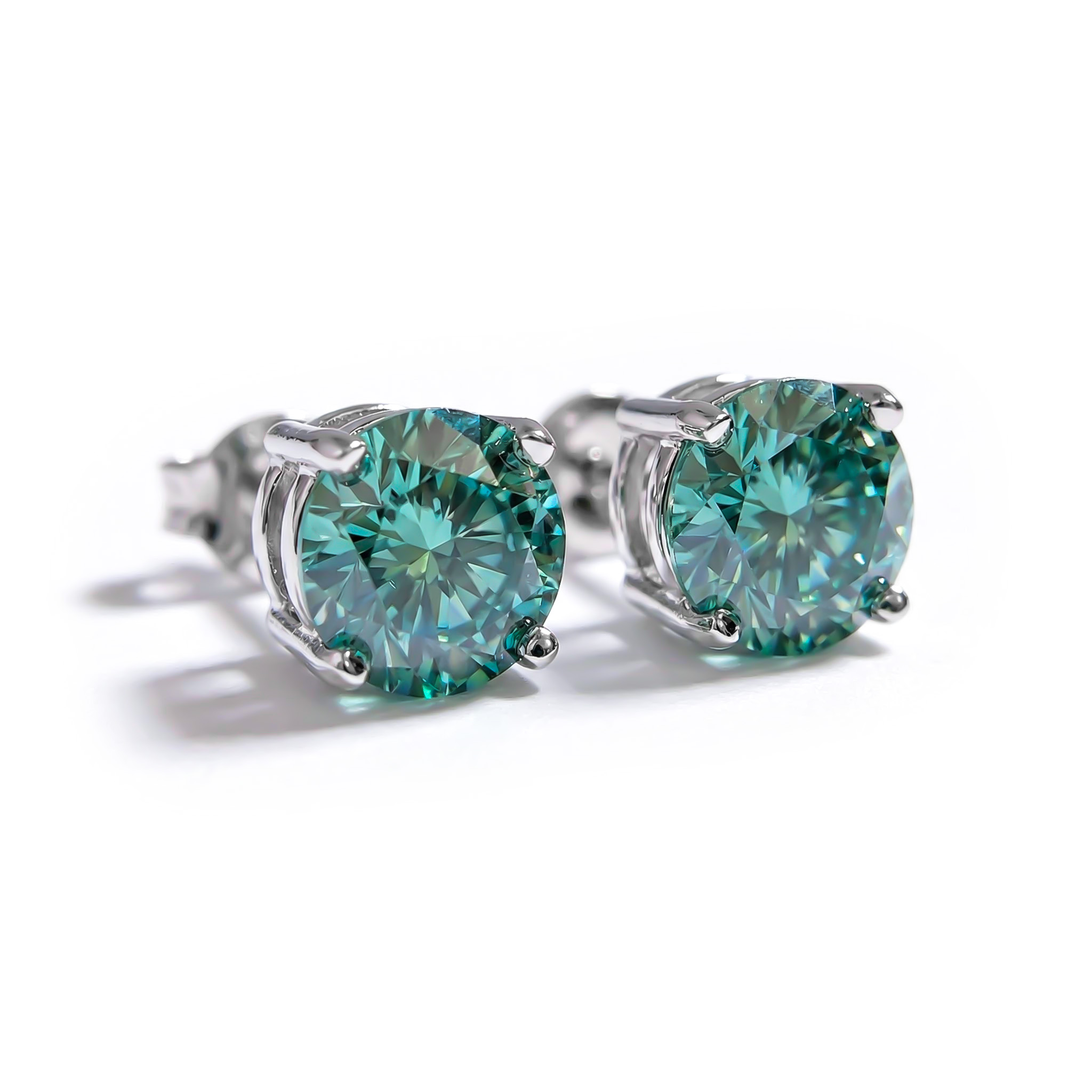  1 Ct Round Cut Stud Earrings