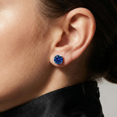  1 Ct Round Cut Stud Earrings