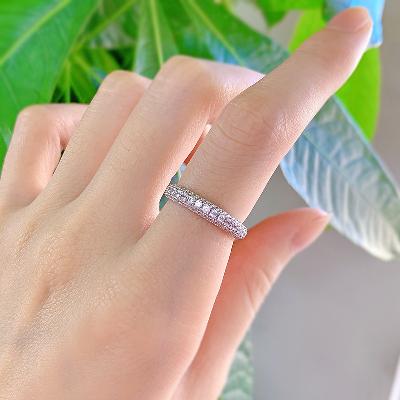 Eternity Micro Pave Ring in White Gold