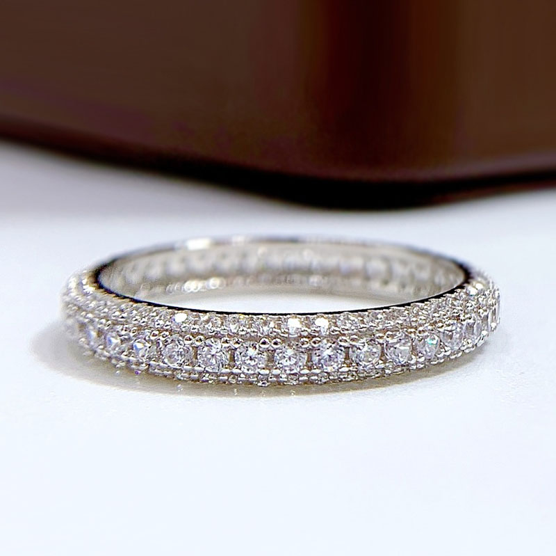 Eternity Micro Pave Ring in White Gold