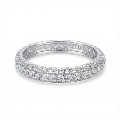 Eternity Micro Pave Ring in White Gold