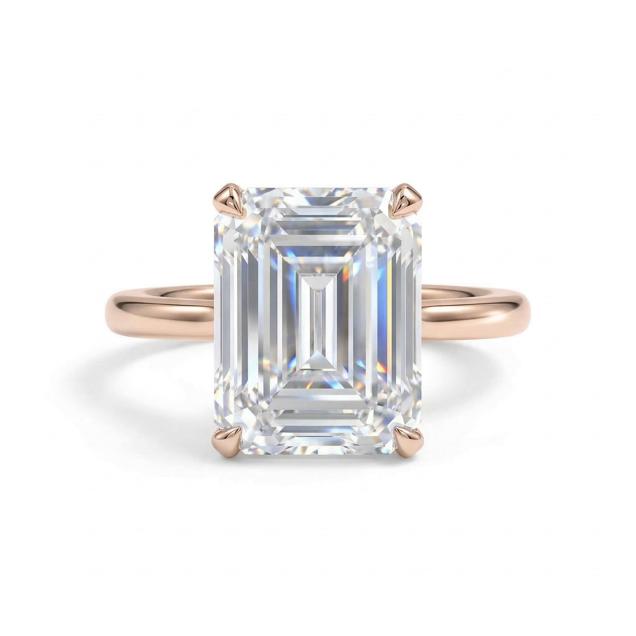 Emerald Cut Engagement Band