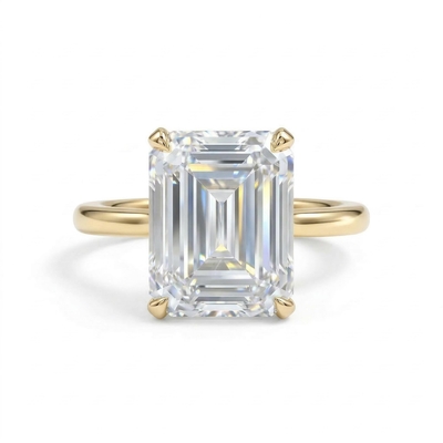 Emerald Cut Engagement Band