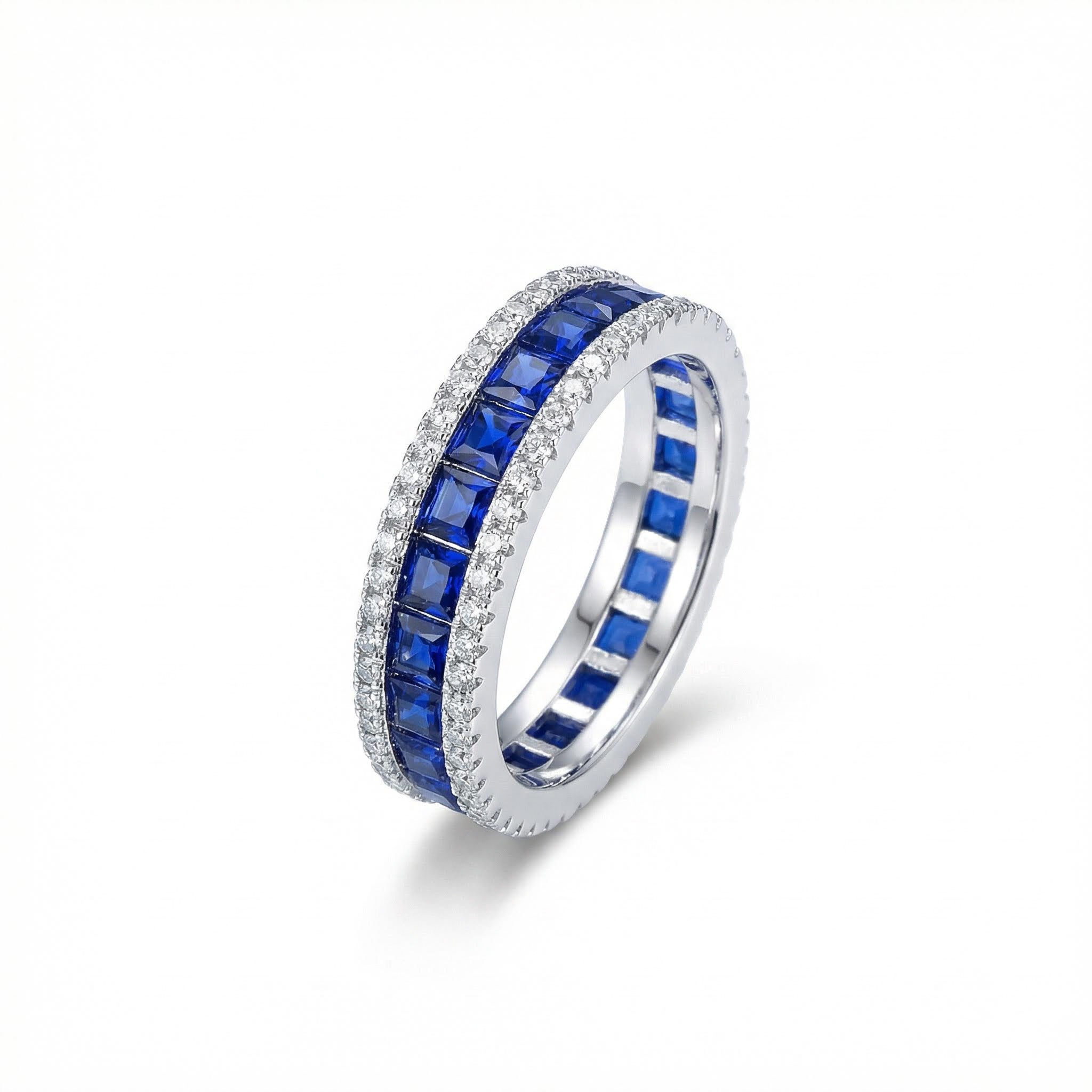 Classic Inlaid Princess Square Ring