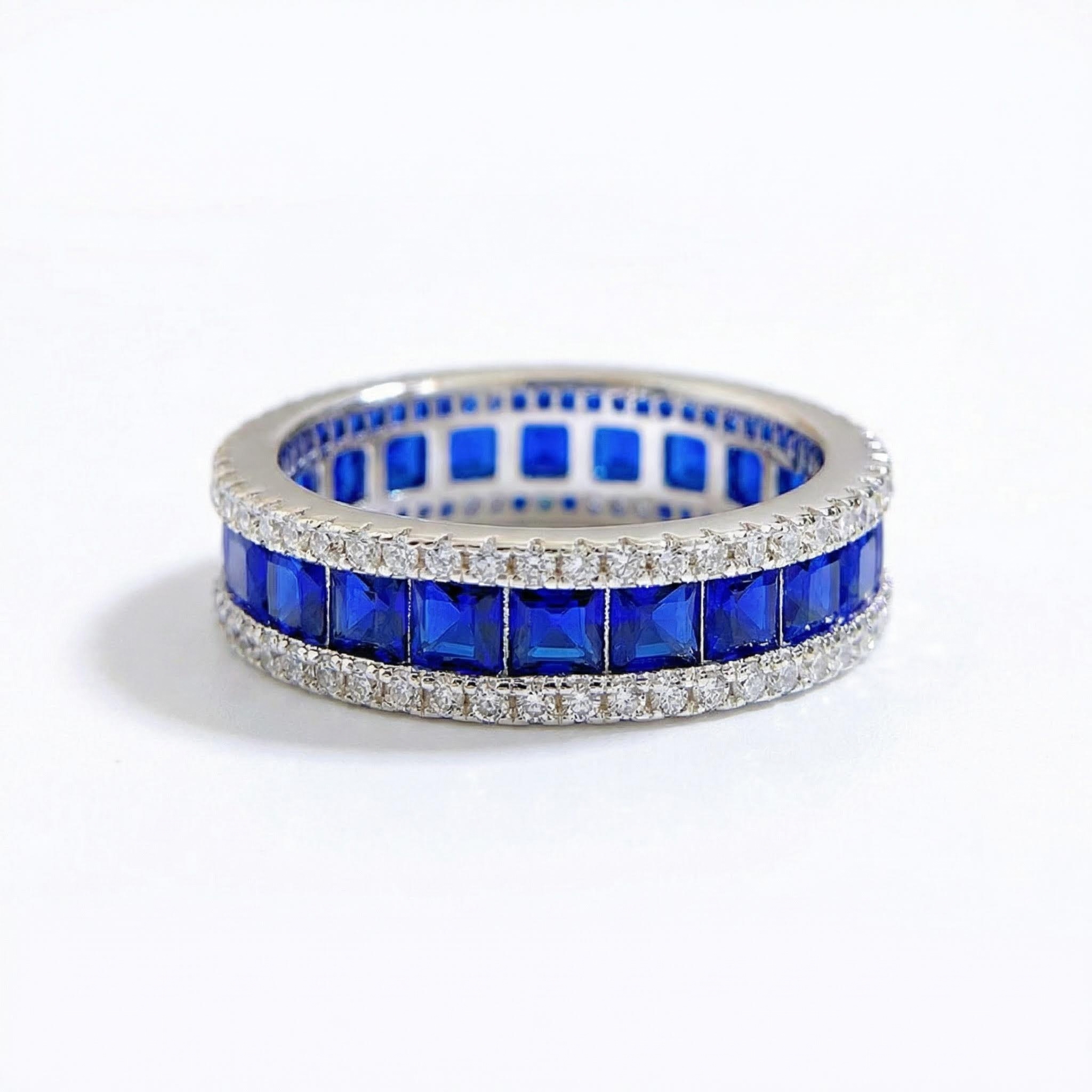 Classic Inlaid Princess Square Ring