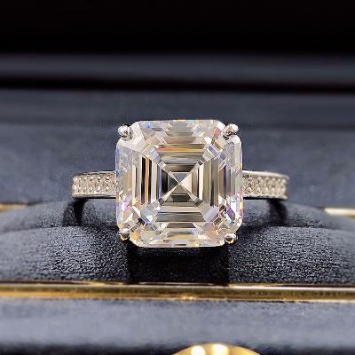 Asscher Cut and Halo Ring