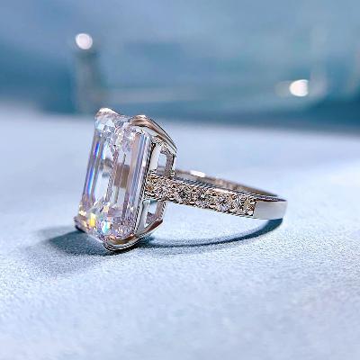 Emerald Cut and Halo Ring