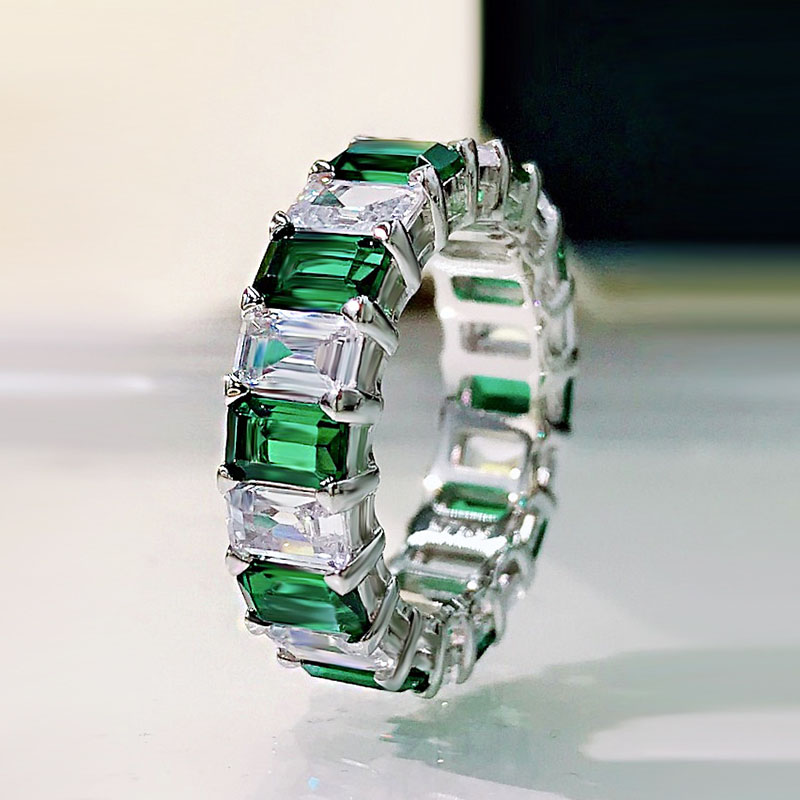 Emerald Cut Multicolor Ring