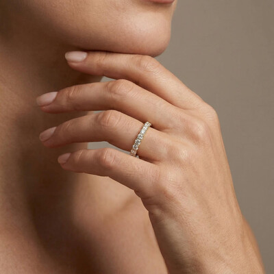 Slim Pave Eternity Ring