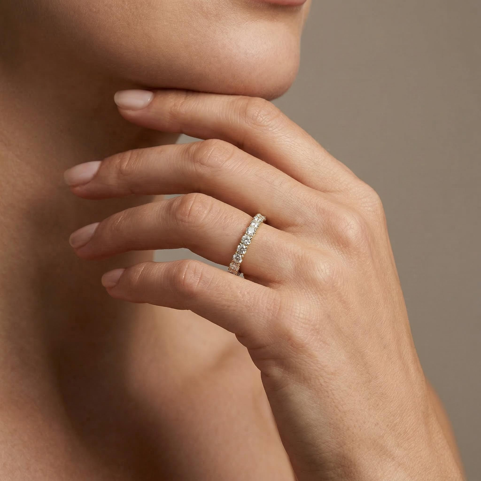 Slim Pave Eternity Ring