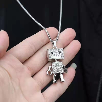  Iced Robot Necklace