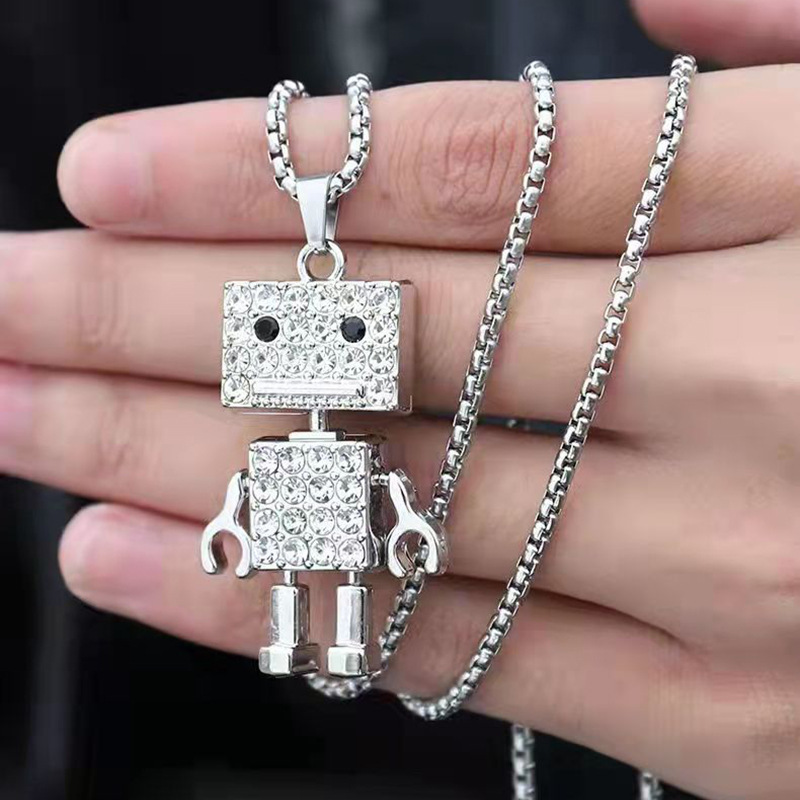  Iced Robot Necklace