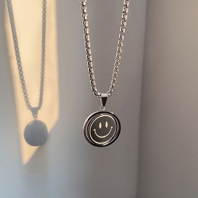 Smile or Sad Face Flipped Necklace