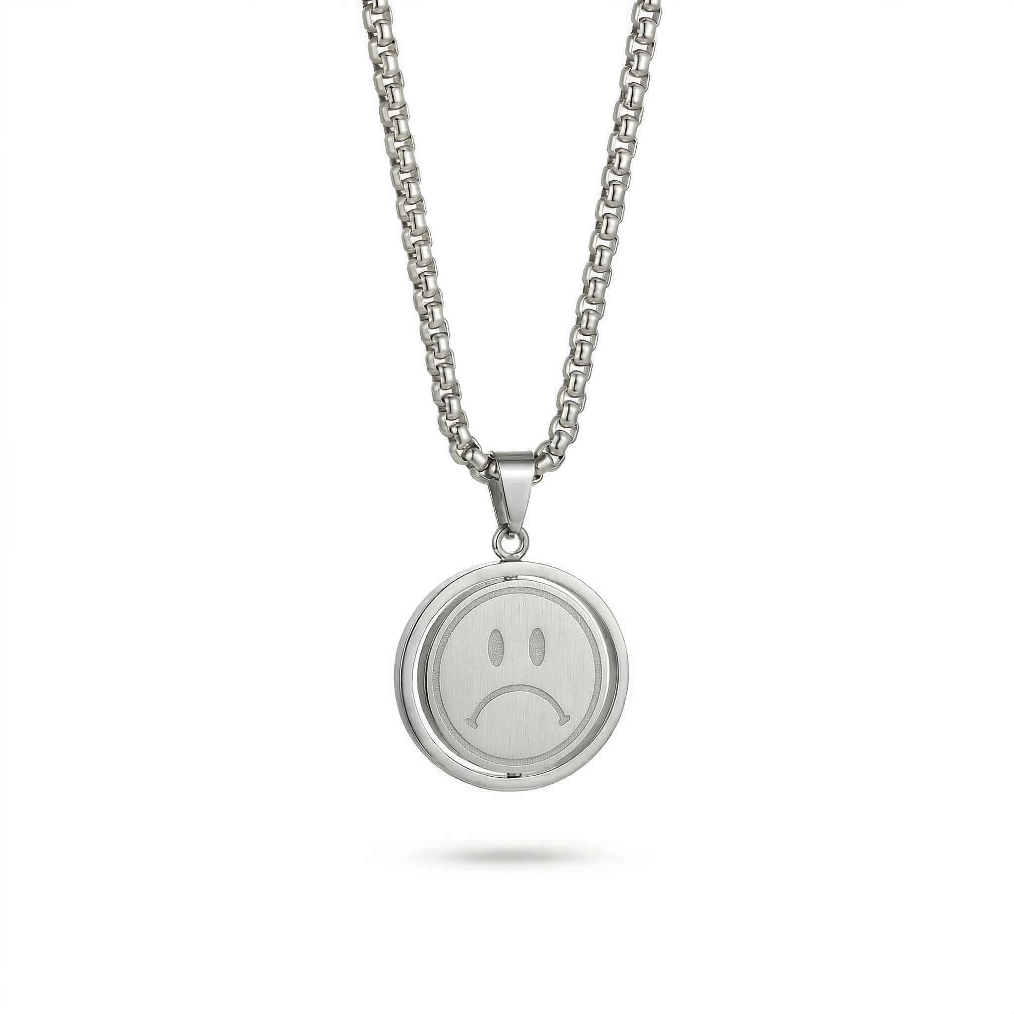 Smile or Sad Face Flipped Necklace