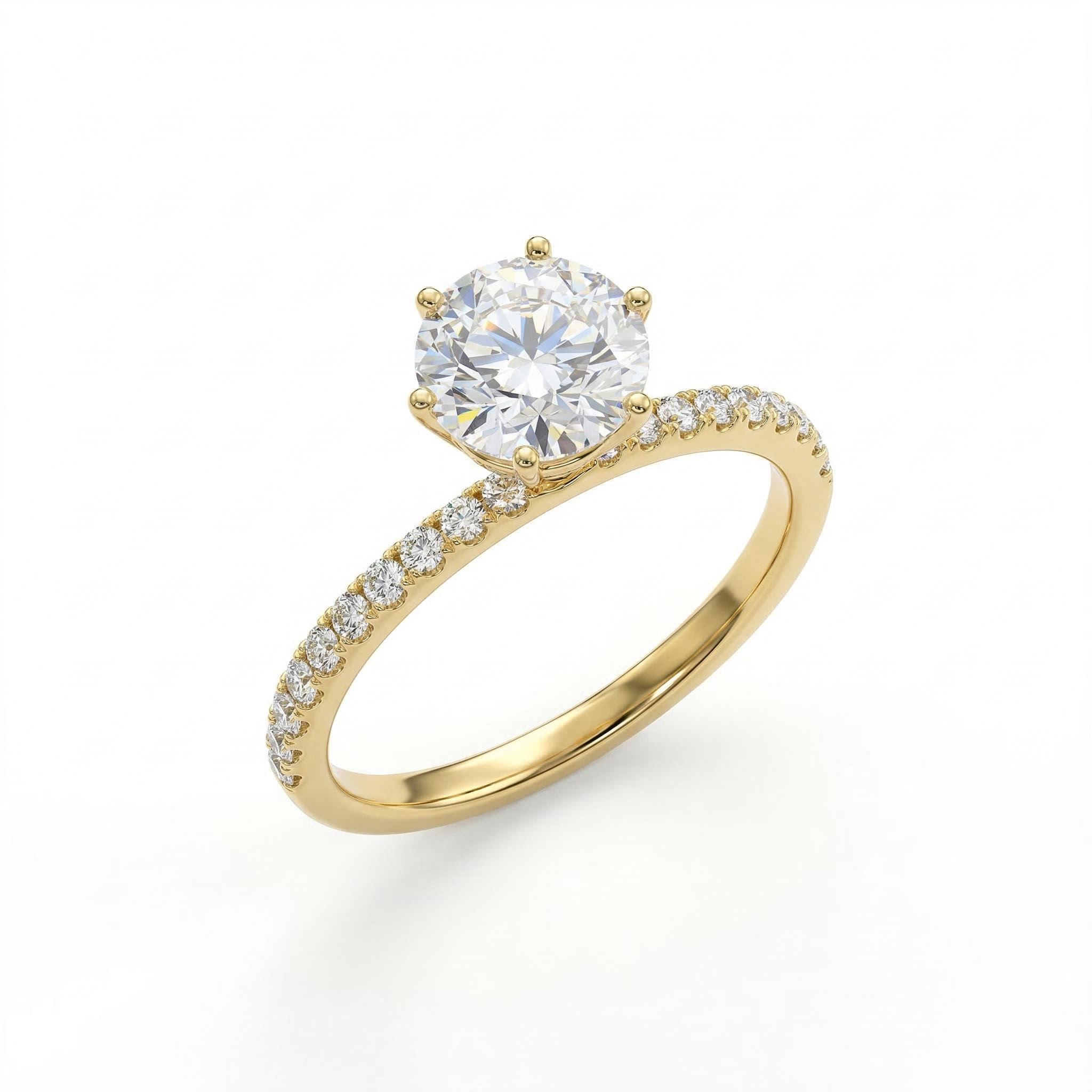 1 Ct Round Cut Simple Ring 1 Ct Round Cut Simple Ring