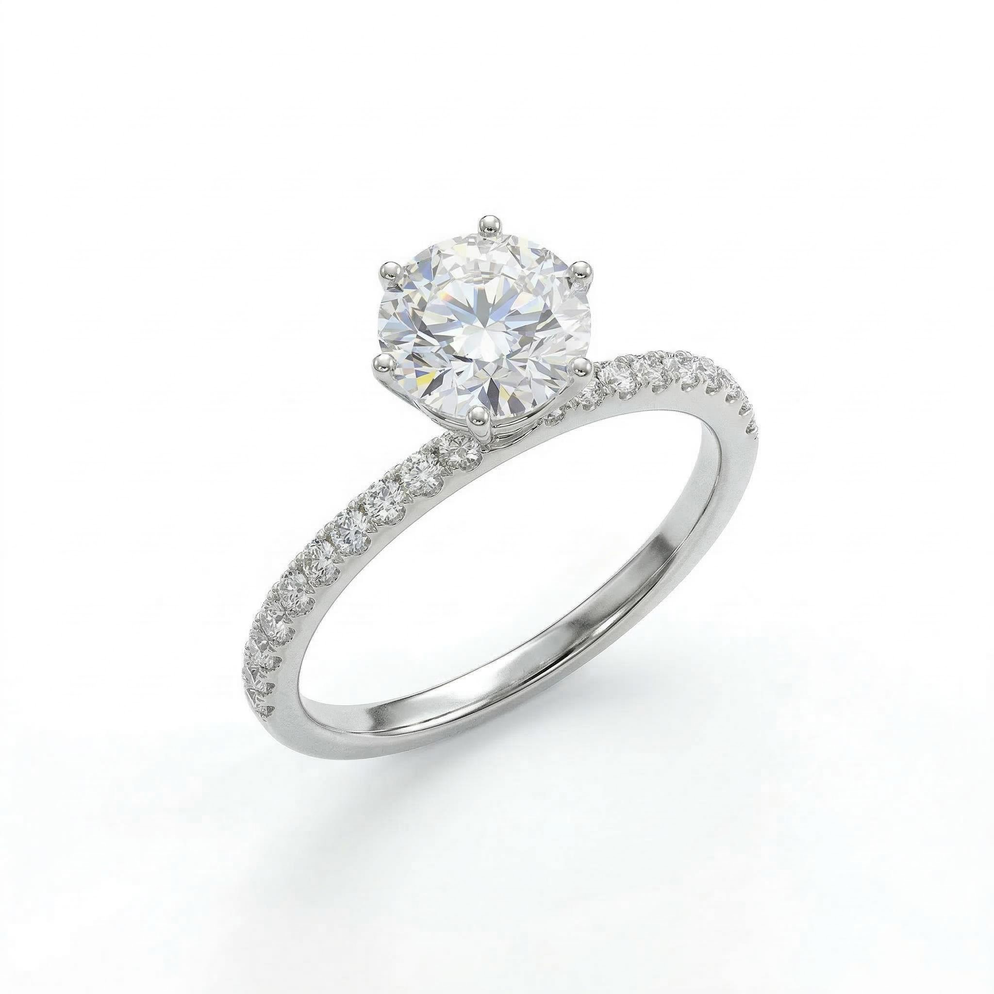 1 Ct Round Cut Simple Ring 1 Ct Round Cut Simple Ring