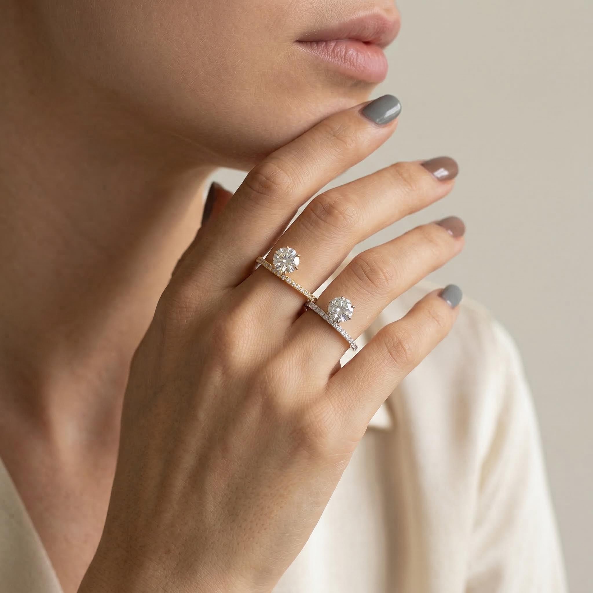 1 Ct Round Cut Simple Ring 1 Ct Round Cut Simple Ring