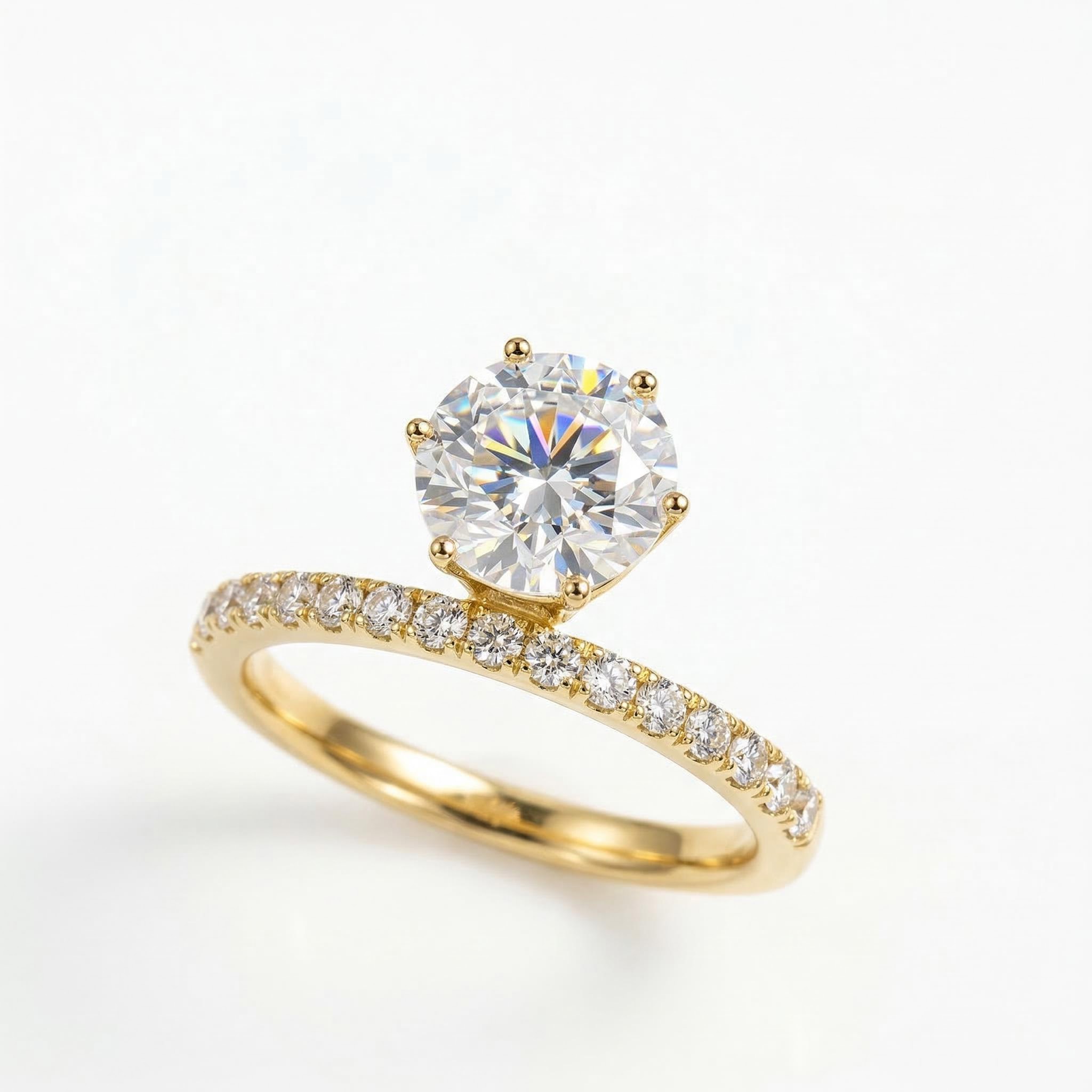 1 Ct Round Cut Simple Ring 1 Ct Round Cut Simple Ring