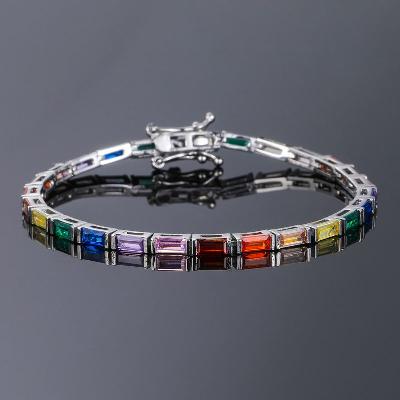 3mm Colorful Stones Tennis Bracelet