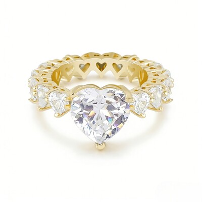 Heart Cut Love Ring in Gold