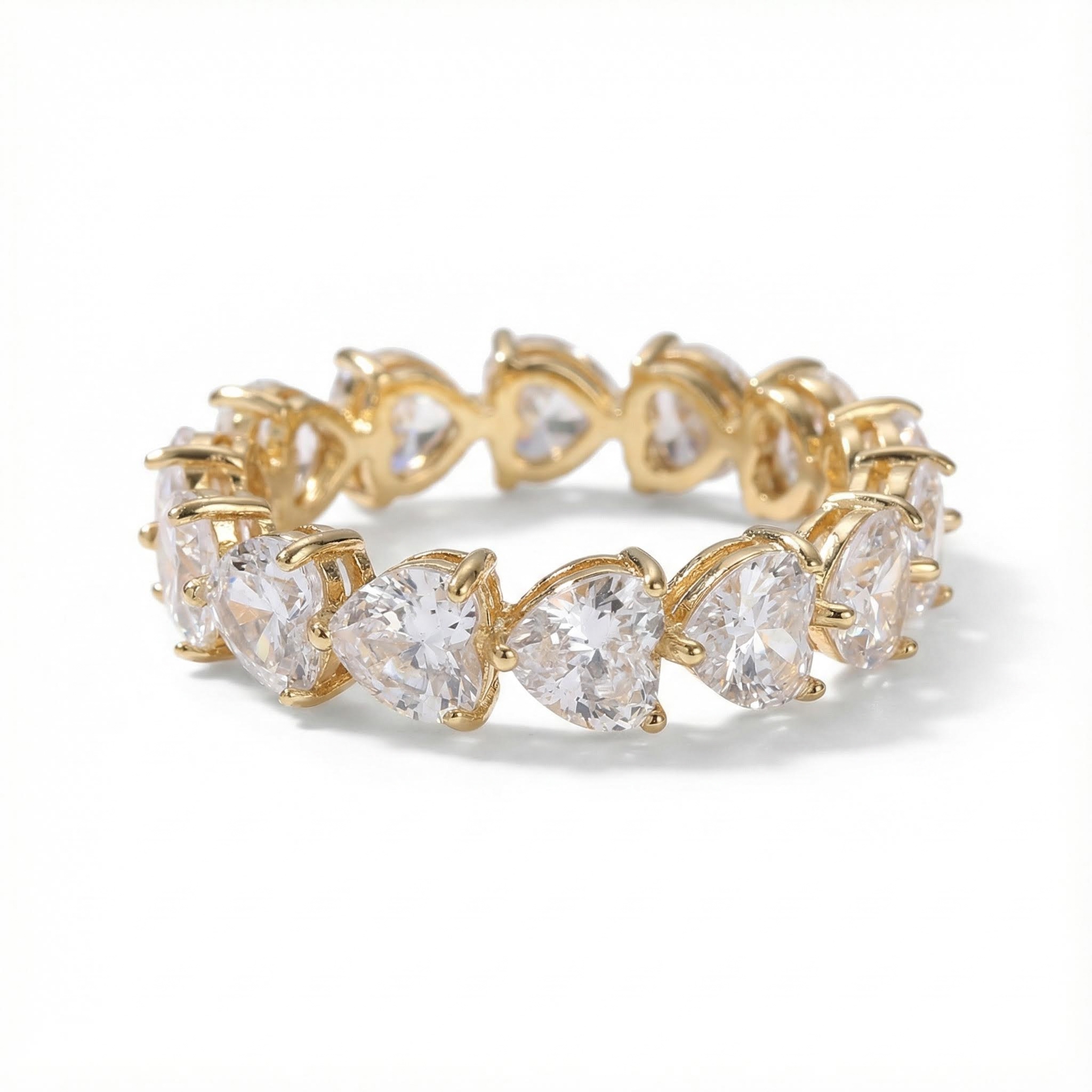 Heart Cut Love Band Ring in Gold Heart Cut Love Band Ring in Gold