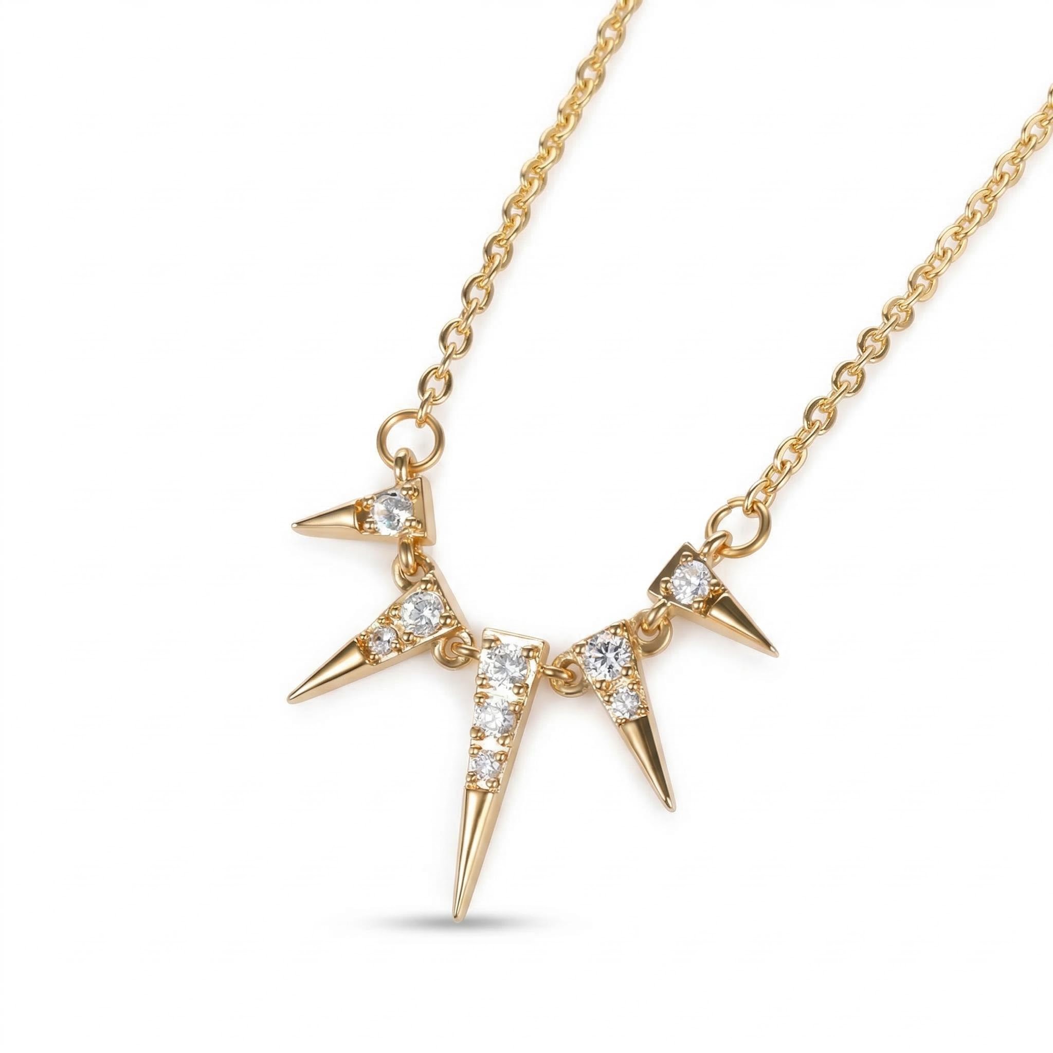 Egypt Iced Cone Tips Necklace