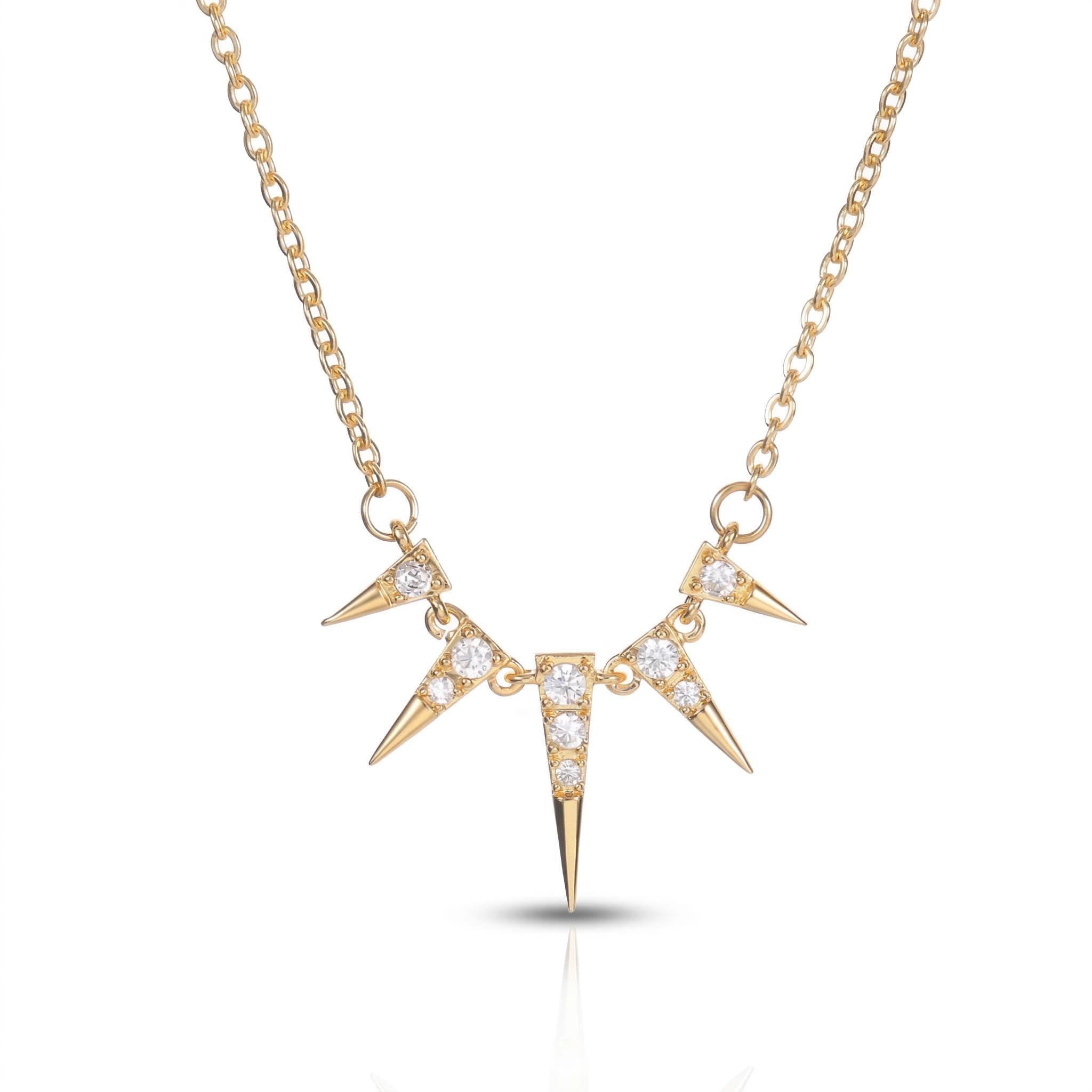 Egypt Iced Cone Tips Necklace