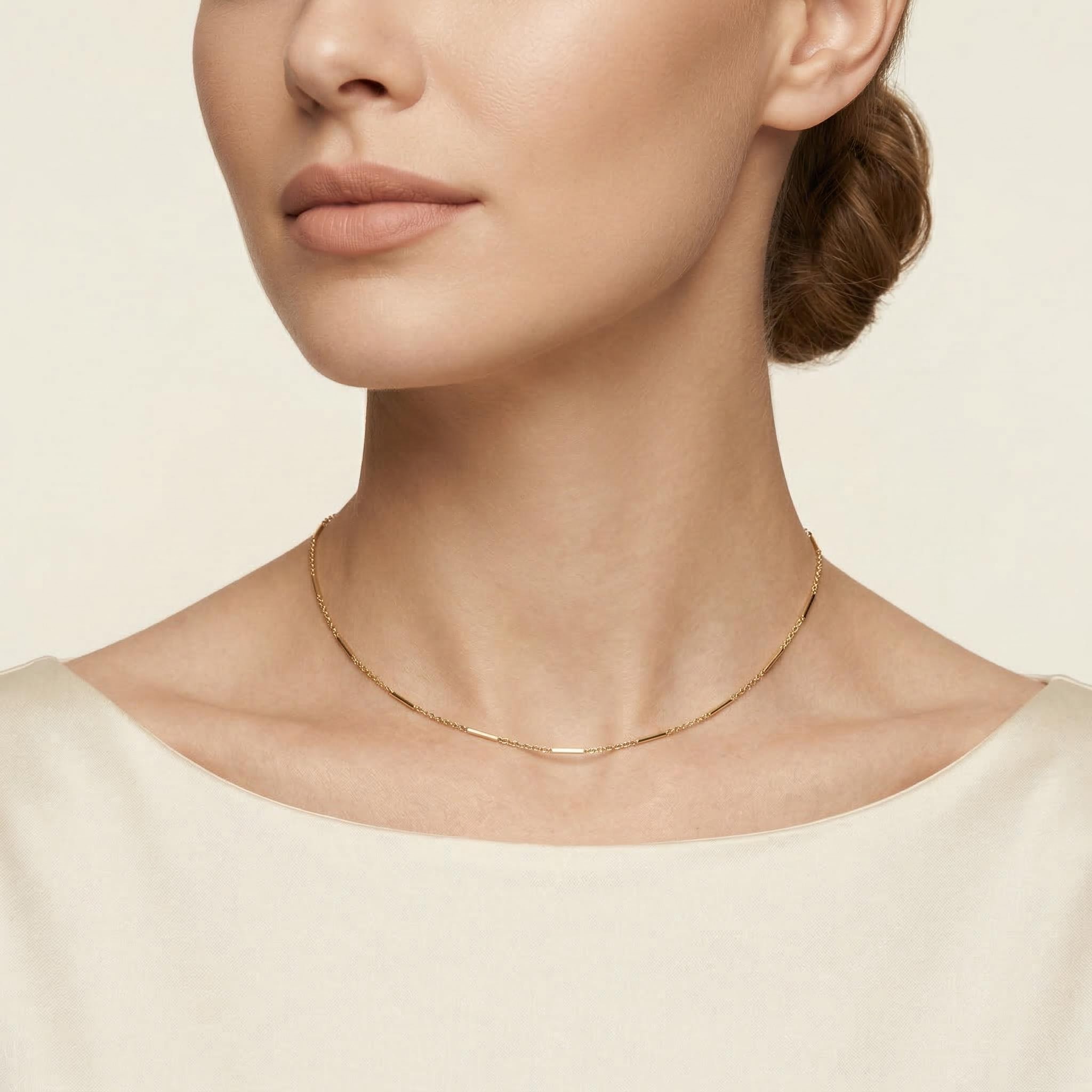 Sterling Silver O-Shape Combined Chain