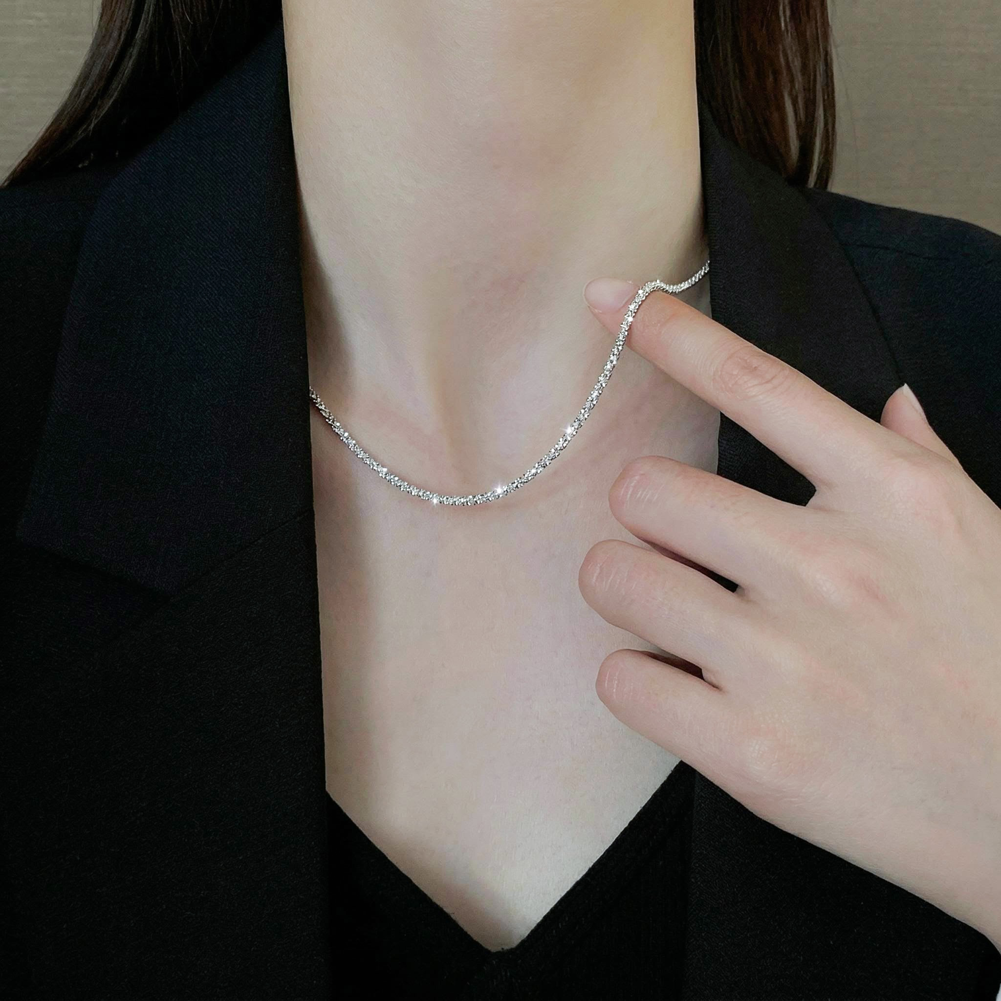 Sparkling Gypsophila Necklace
