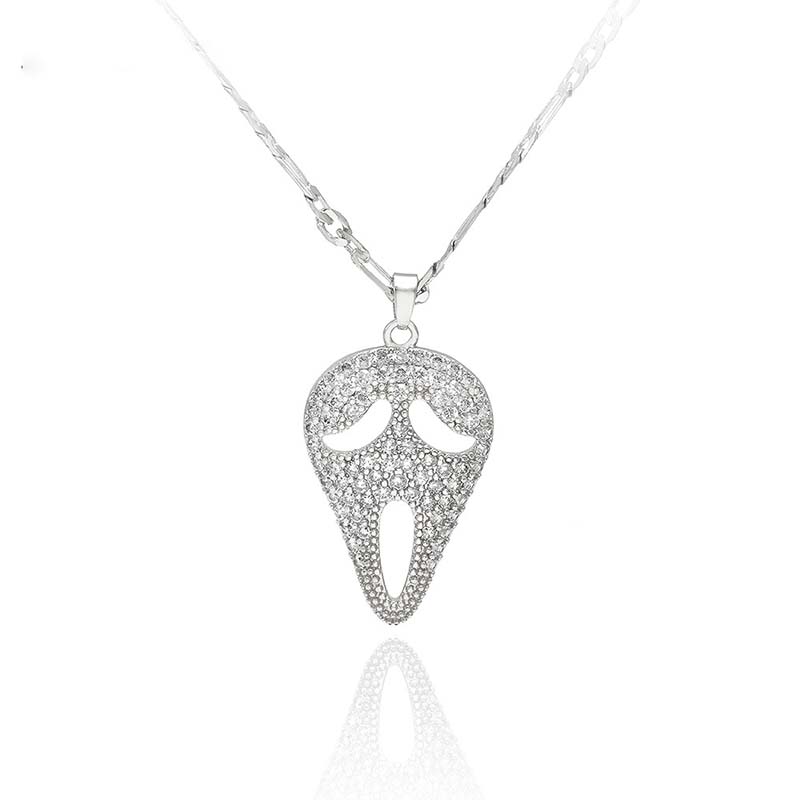 Iced Scream Mask Charm Pendant Ghostface Necklace