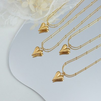 Mini Heart Charm Clavicle Necklace