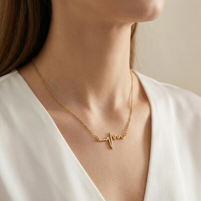 Fancy Stylish Heartbeat Necklace