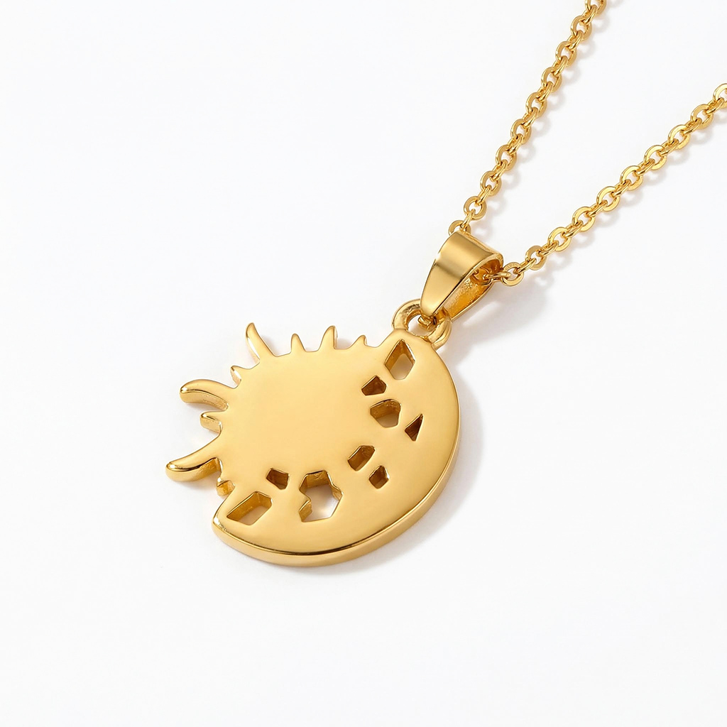 Sun Moon Star Pendant Necklace