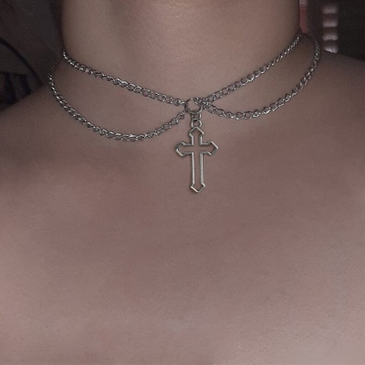 Double Link Chain Cross Choker