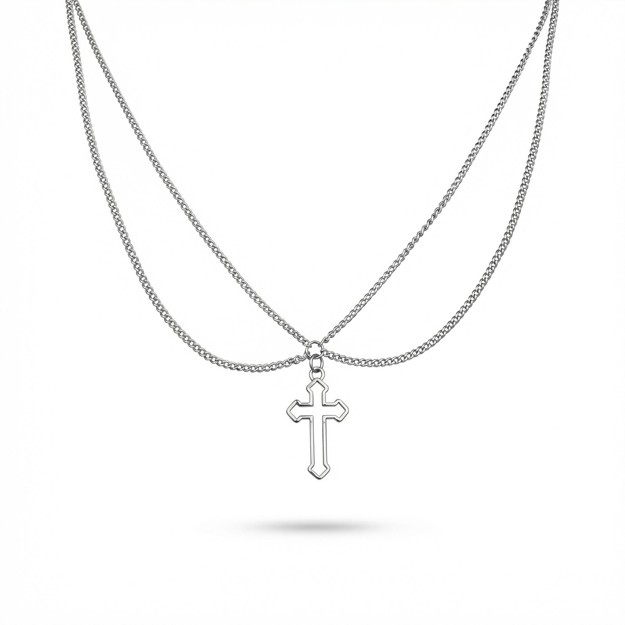Double Link Chain Cross Choker